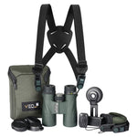 VEO ED 8x42 ED Glass Binocular Bundle w/ Digiscope Adapter, Harness, Deluxe Strap, Lifetime Warranty